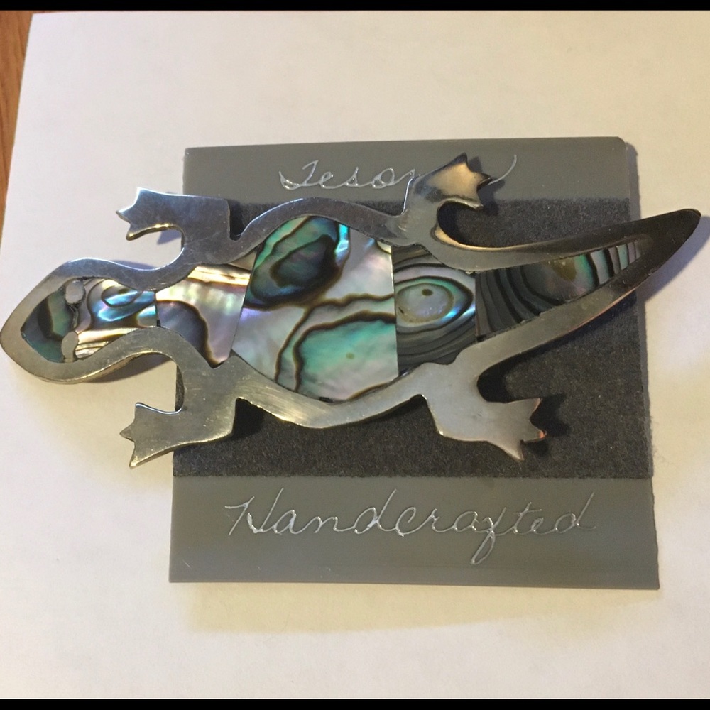 Silver Reptile Brooch NWT